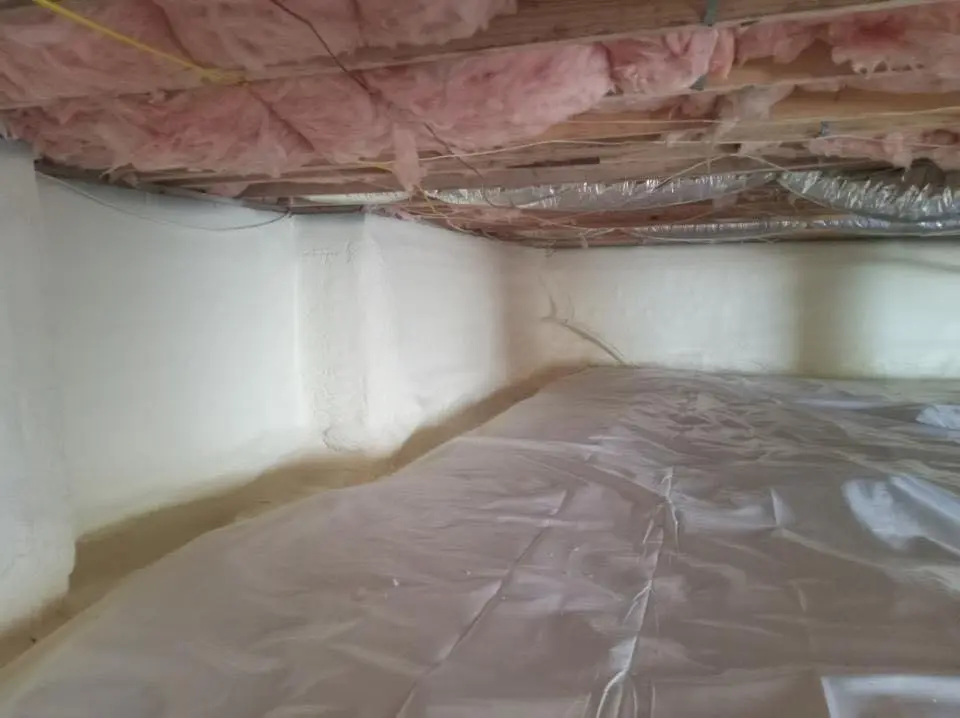 Crawl space encapsulation with closed-cell spray foam for Roof Leak Repair in Wanaque